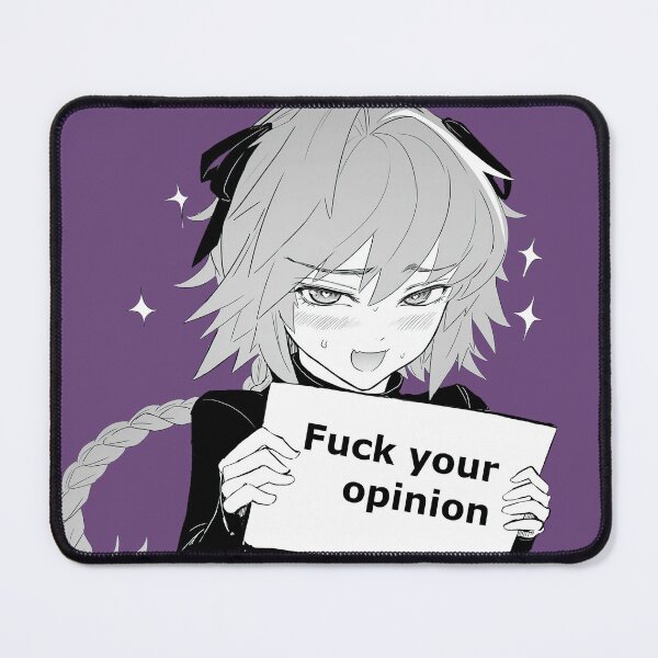 Item preview, Fate Astolfo Femboy Your Opinion Meme Sticker designed and sold by Shidesama.
