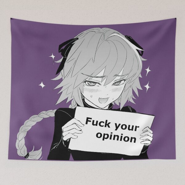 Item preview, Fate Astolfo Femboy Your Opinion Meme Sticker designed and sold by Shidesama.