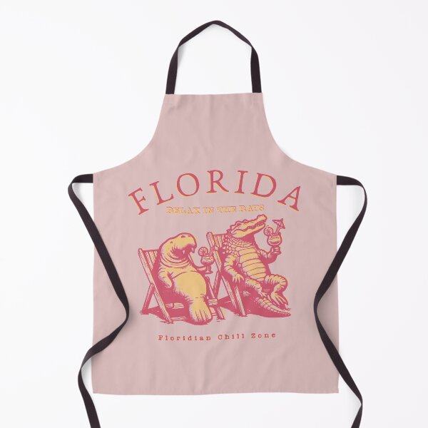 Item preview, Florida Manatee and Alligator Relaxing Illustration designed and sold by IdeasDream.