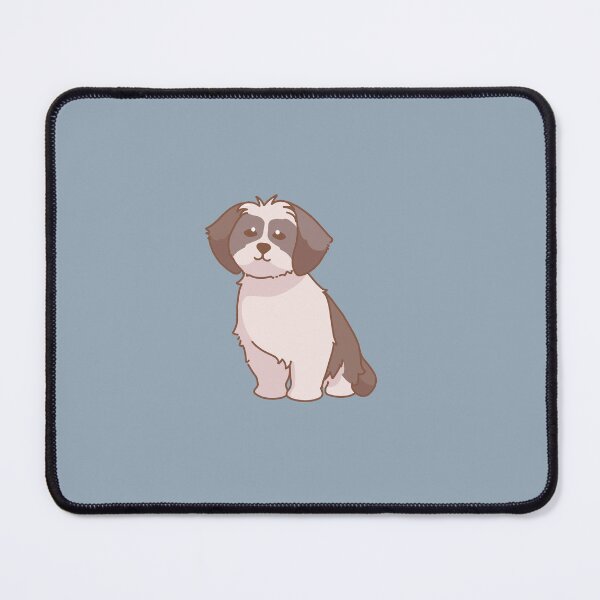 Item preview, Simple silver and white Shih Tzu sitting down designed and sold by PupBubble Art.