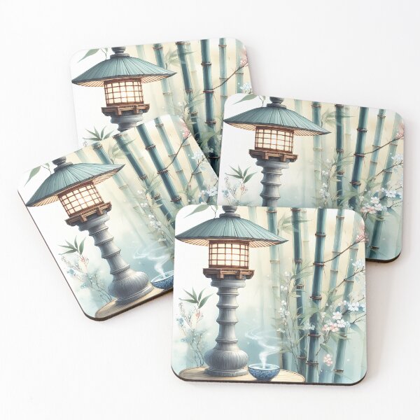 Item preview, Bamboo and lantern Japanese Art designed and sold by NebulaGifts.