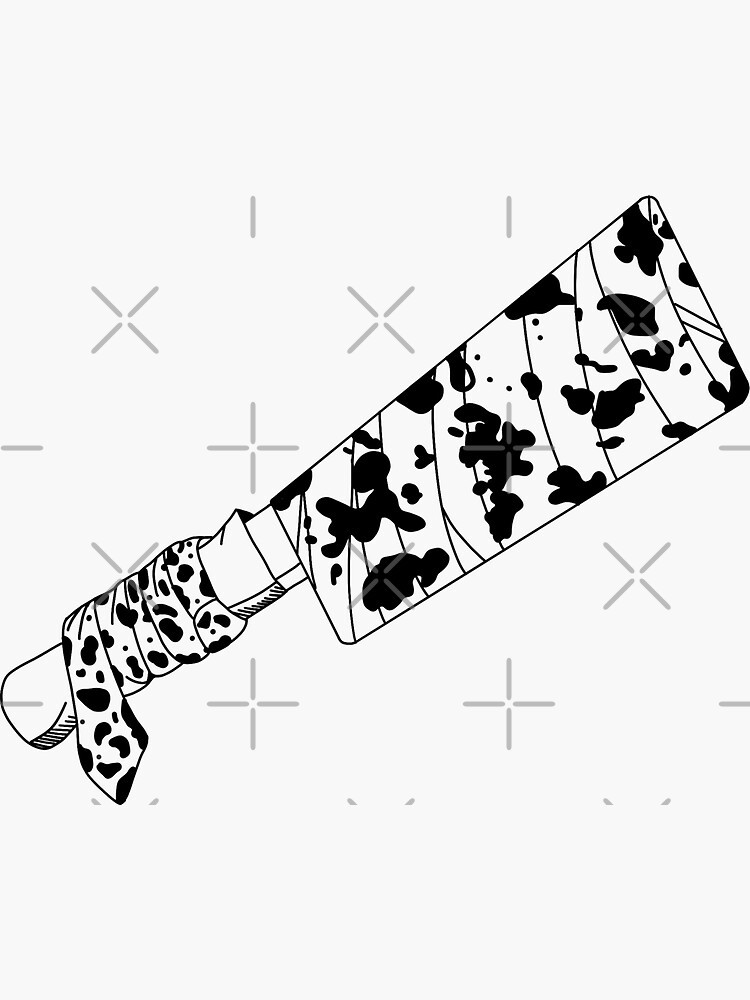 Thumbnail 3 of 3, Sticker, Cow knife designed and sold by RoseLinc.