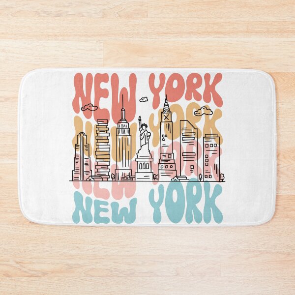 Item preview, Wavy New York Text with the NYC Skyline designed and sold by StatewearLLC.