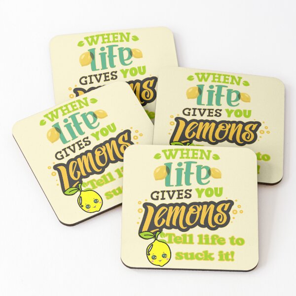Item preview, When life gives you lemons tell life to suck it! With cute kawaii lemon with tongue out. designed and sold by JoyOfHopeStore.