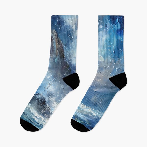Item preview,  Enchanting Moonlit Seascape in Blue designed and sold by kalyssa44.