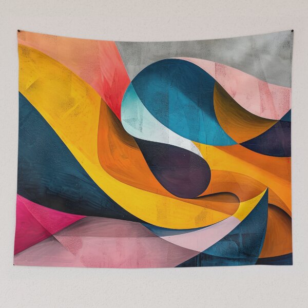 Item preview, colorful abstract dynamic shapes designed and sold by ururuty.
