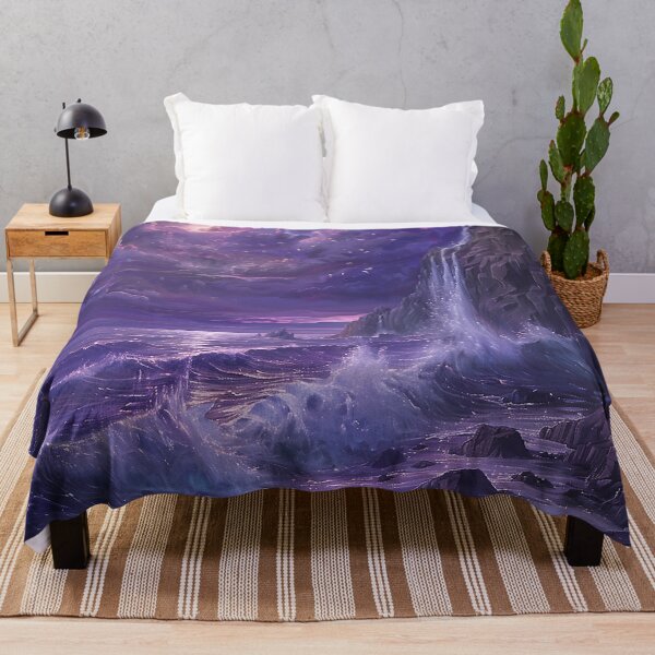 Item preview, Enchanting Moonlit Seascape in Purple designed and sold by kalyssa44.