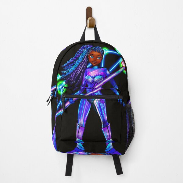 Item preview, Black anime girl from outer space black girl with Afro hair braids sci fi designed and sold by Artonmytee.
