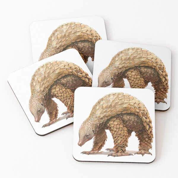 Item preview, Golden-Scaled Pangolin in Gentle Repose designed and sold by NatureSyllabus.