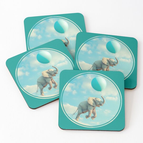 Item preview, Flying elephant with a balloon designed and sold by Vendzi Art.