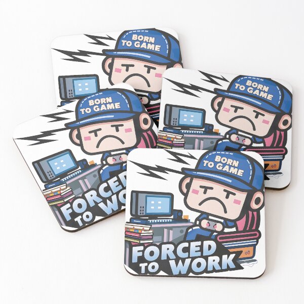 Item preview, Born to game Forced to work designed and sold by FlowerFatty5396.