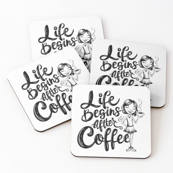 Item preview, Life Begins After Coffee, Girl Edition , Coffee Life Start   , funny idea  designed and sold by masteryStore.