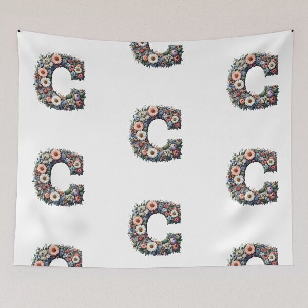 Item preview, Letter “C” containing flowers designed and sold by yeekazar.