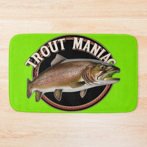 Item preview, Trucha con texto 'Trout Maniac' designed and sold by Tomasz Siennicki.