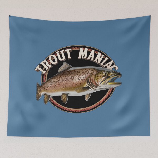 Item preview, Trucha con texto 'Trout Maniac' designed and sold by Tomasz  Siennicki.