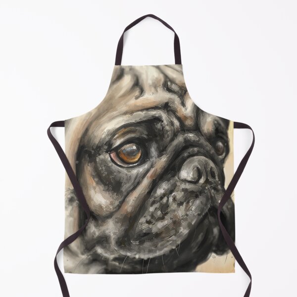 Item preview, Contemporary Painting of a Pug with Big Gorgeous Eyes on Light Background designed and sold by ibadishi.