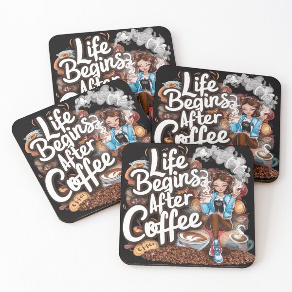 Item preview,  Life Begins After Coffee, Girl Edition , Coffee Life Start   , funny idea  designed and sold by masteryStore.