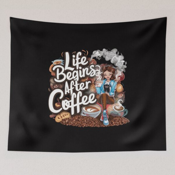 Item preview,  Life Begins After Coffee, Girl Edition , Coffee Life Start   , funny idea  designed and sold by masteryStore.