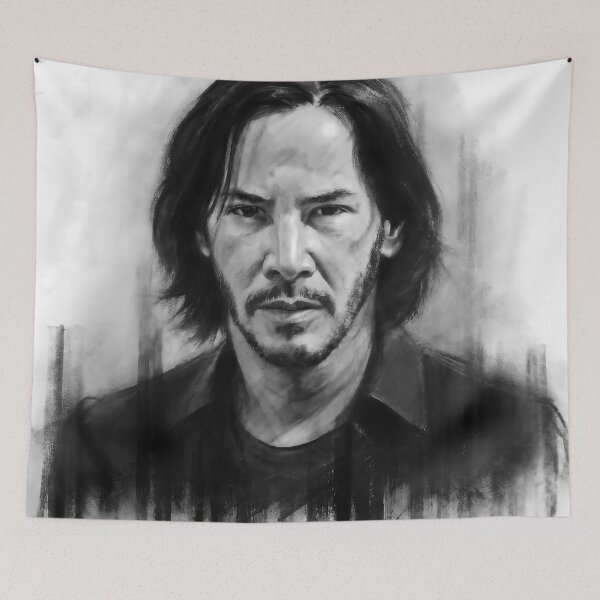 Item preview, Keanu Charles Reeves - digital portrait designed and sold by Lefteris Betsis.