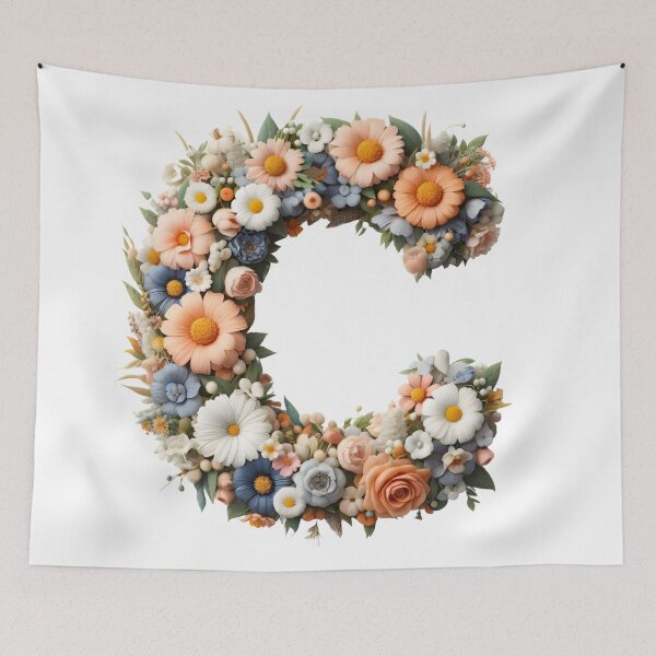 Item preview, Letter “C” containing flowers designed and sold by yeekazar.