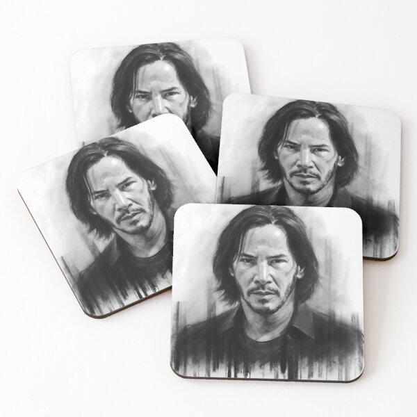 Item preview, Keanu Charles Reeves - digital portrait designed and sold by Lefteris Betsis.