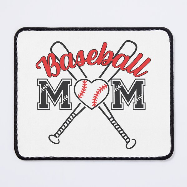 Item preview, Baseball Mom Quote with Heart and Crossed Bats designed and sold by KnockingLouder.