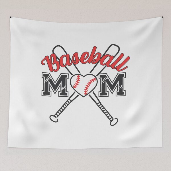 Item preview, Baseball Mom Quote with Heart and Crossed Bats designed and sold by KnockingLouder.