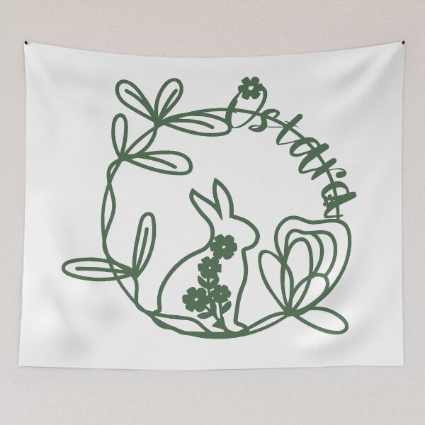 Item preview, Blessed Rabbit brings Ostara Springtime blessings in this Pagan ritual celebration of the Spring Equinox. designed and sold by artworkathome.