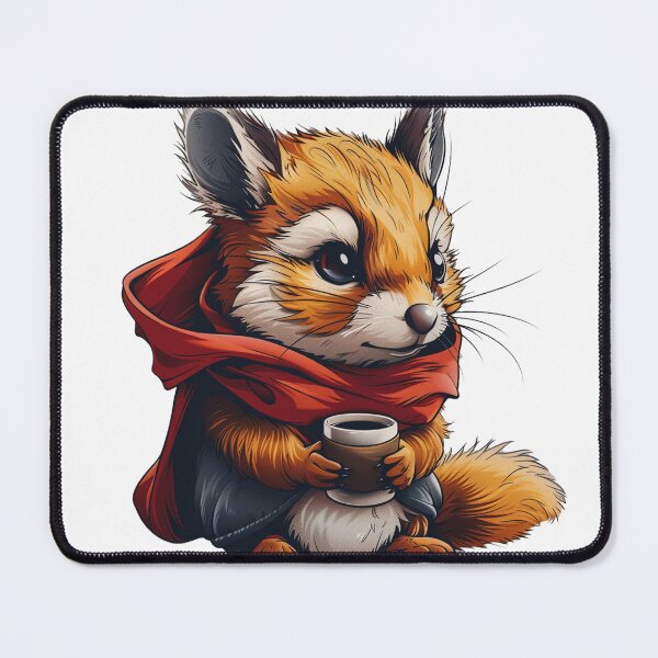 Item preview, French Elegance Fox Enjoying Espresso designed and sold by dungeonwarriors.
