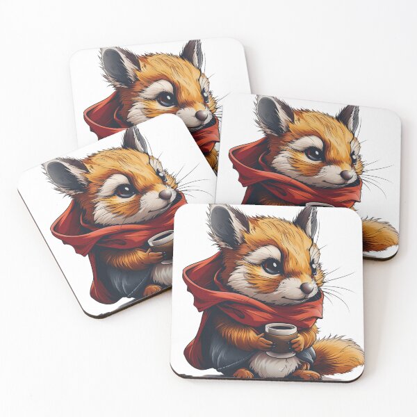 Item preview, French Elegance Fox Enjoying Espresso designed and sold by dungeonwarriors.