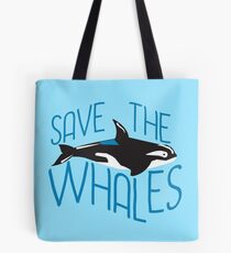 Niedlich die Wale retten Tote Bag