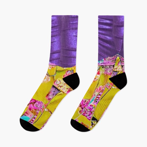 Item preview, Y2K taste,Cyber, Purple x Yellow Flowers Pattern designed and sold by ChaoticLizard.
