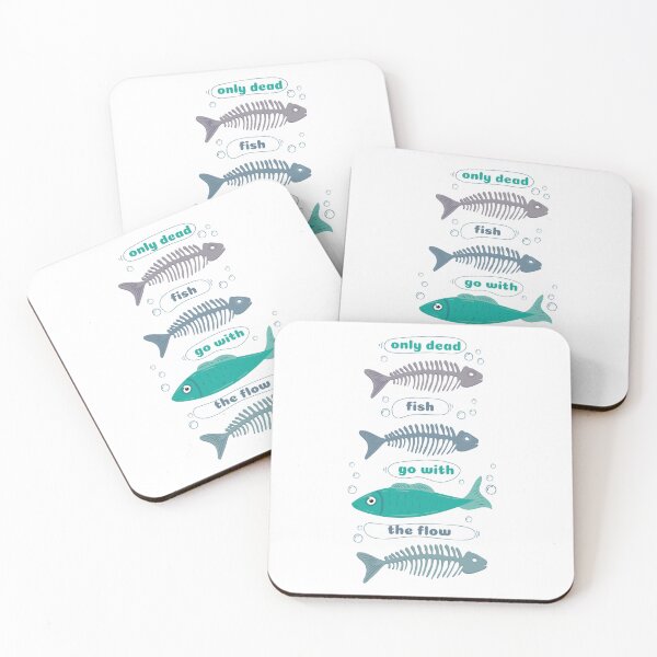 Item preview, Only dead fish go with the Flow bone designed and sold by Deepness2023.