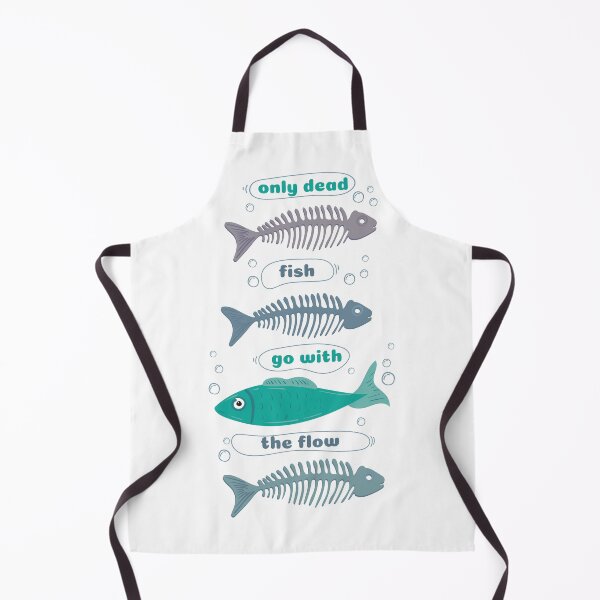 Item preview, Only dead fish go with the Flow bone designed and sold by Deepness2023.