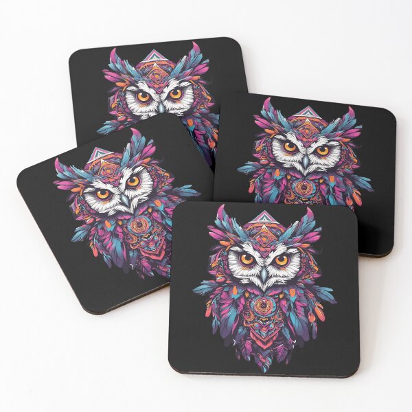Item preview, Owl Spiritual Mandala Animal Dream Catcher Design designed and sold by LuminOrb.