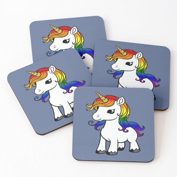 Item preview, Cute LGBTQIA Pride Flag Unicorn, Subtle Kawaii Rainbow Unicorn Design designed and sold by Travelslightly.