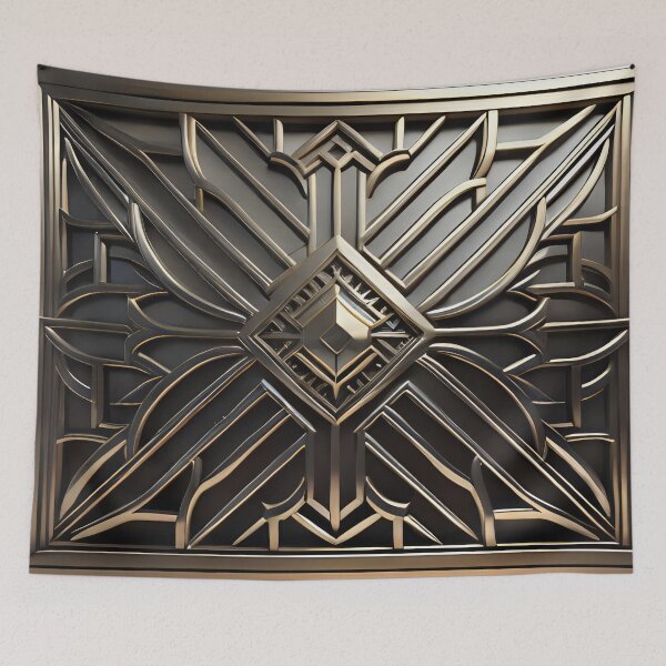 Item preview, SIlver Art Deco Design 068 designed and sold by fleesphotos.