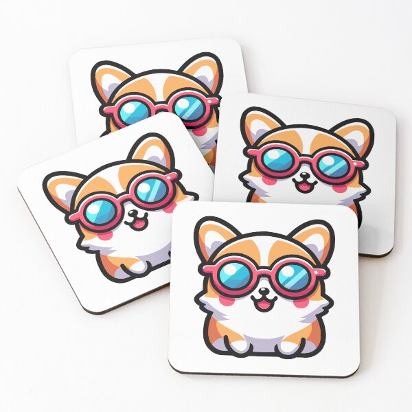 Item preview, Kawaii Dog Wearing Sunglasses designed and sold by PeelZinc.