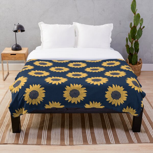 Item preview, Sunflower, yellow, dark blue background Make the sunflower stand out and be beautiful and eye-catching. designed and sold by Icon-Network.