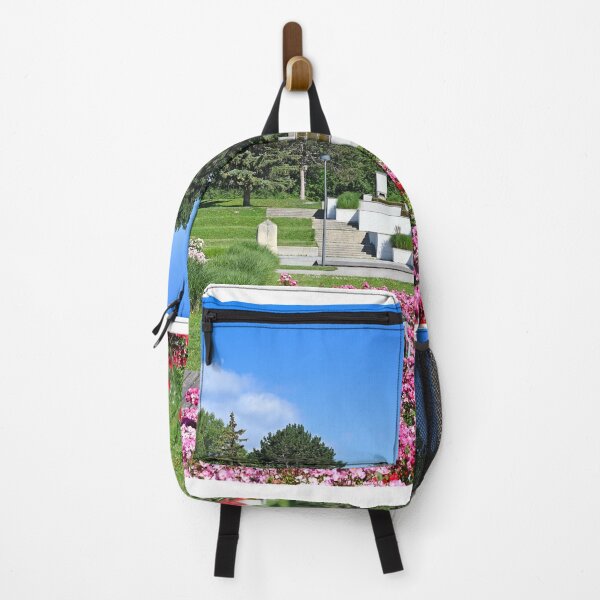 Item preview, Roses flowers and fountain Donau park in Vienna spring season designed and sold by goceris.