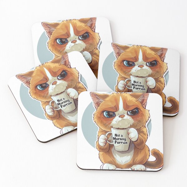 Item preview, Morning Grumpiness: Not a Morning Purrson designed and sold by Liseri.