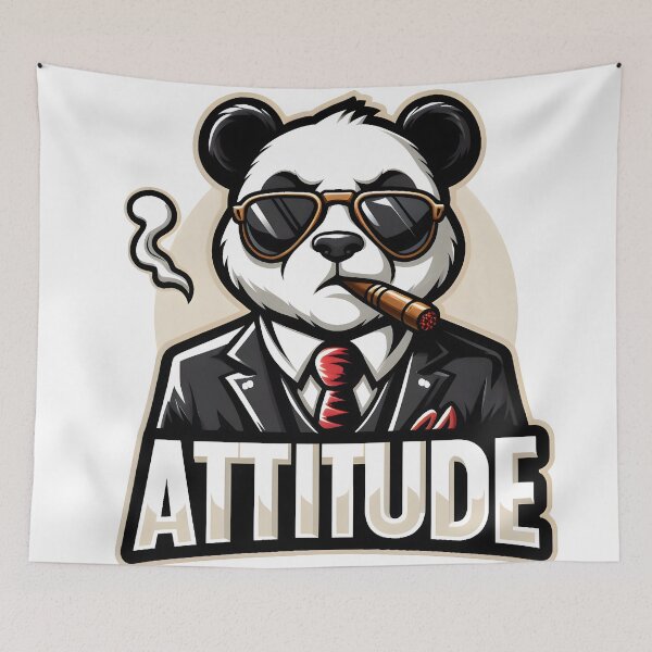Item preview, Panda, supervillian, gangster designed and sold by TrueArtVibes.