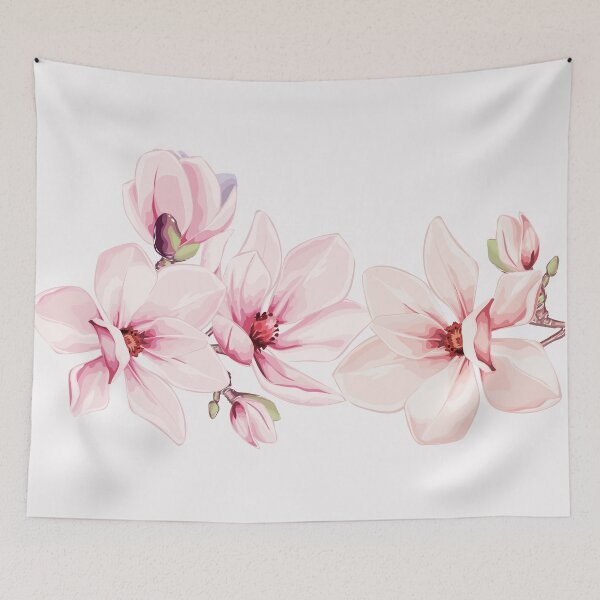 Item preview, Pink magnolia flower blooms designed and sold by MyAbstractInk.