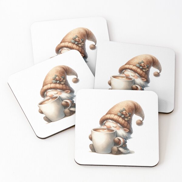 Item preview, Cute Coffee Lover Gnome designed and sold by Magnuna.