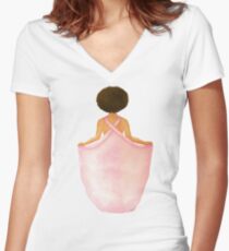 Breast Cancer Awareness Women's Fitted V-Neck T-Shirt