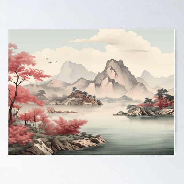 Item preview, A Peaceful Asian Landscape designed and sold by unimuse.