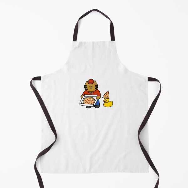Item preview, a Cat and a Duck delivering a pizza designed and sold by superbaechoo.