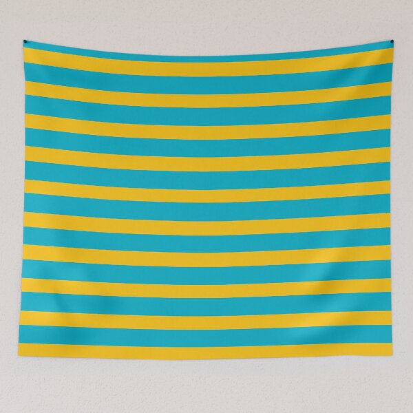 Item preview, Kazakhstan Flag Stripes, blue and yellow striped pattern designed and sold by patterncrow.