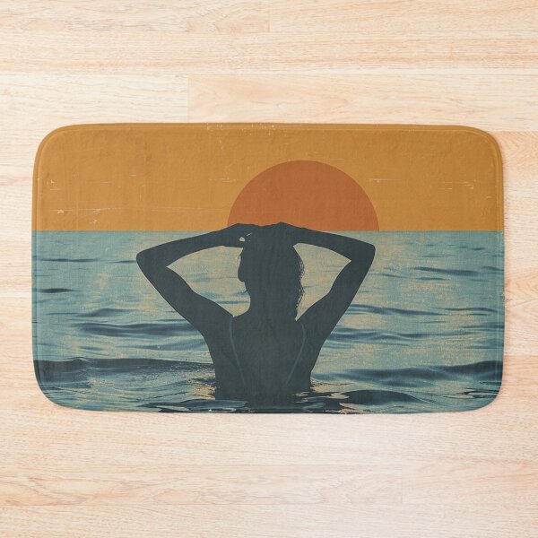 Item preview, Woman in the water – retro sunset 2 designed and sold by Wildflow Creations.