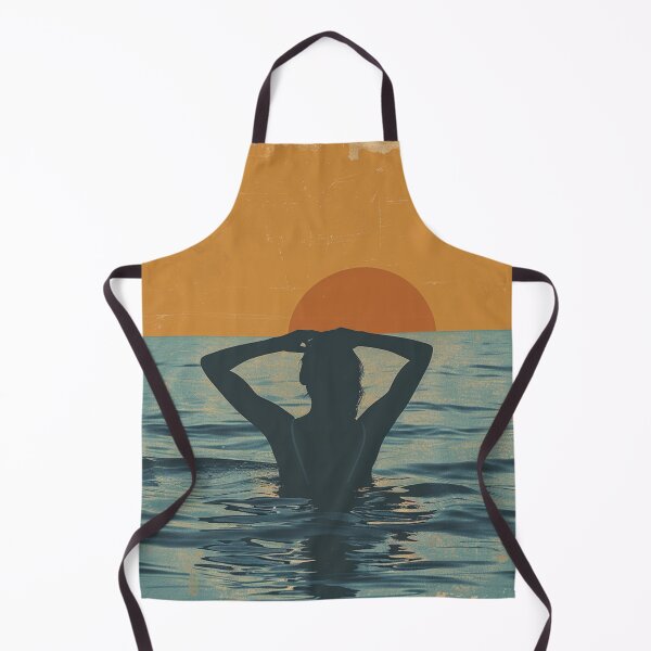 Item preview, Woman in the water – retro sunset 2 designed and sold by Wildflow Creations.